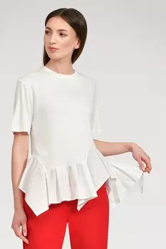 Асимметричная футболка Flo Helene Galwas, белый