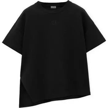 Асимметричная футболка из джерси LOEWE, черный