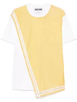 Асимметричная футболка Moschino, белый