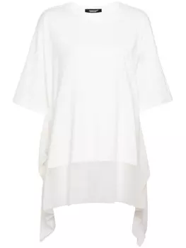 Асимметричная футболка Undercover, белый