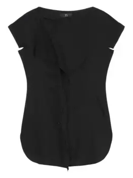 Асимметричная футболка Y's, черный