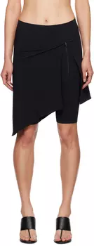 Асимметричная мини-юбка JOHANNA PARV, черный