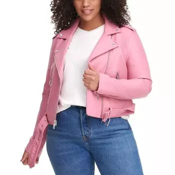 Асимметричная мотоциклетная куртка из искусственной кожи Levi's больших размеров Levi's, коричневый