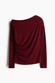 Асимметричная рубашка H&M, красный