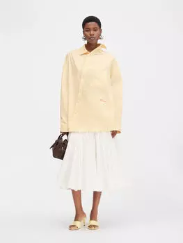 Асимметричная рубашка JACQUEMUS The Cuadro shirt, светло-желтый