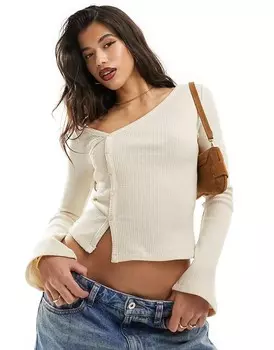 Асимметричная рубашка с пуговицами сверху ASOS DESIGN