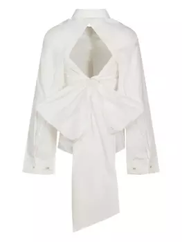 Асимметричная рубашка с завязками на спине Forte Forte, белый