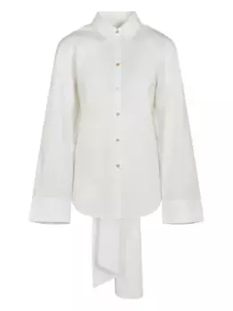 Асимметричная рубашка с завязками на спине Forte Forte, белый