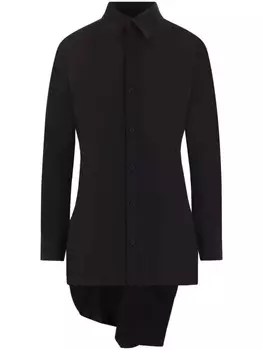 Асимметричная рубашка Yohji Yamamoto, черный