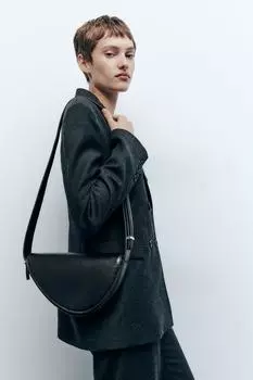 Асимметричная сумка кросс-боди ZARA, черный