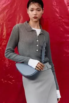 Асимметричная сумка кроссбоди ZARA, синий