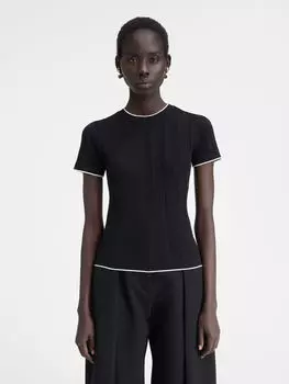 Асимметричная трикотажная футболка JACQUEMUS The Tricot t-shirt, черный