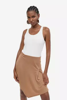Асимметричная юбка H&M, бежевый