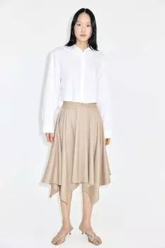 Асимметричная юбка H&M, бежевый