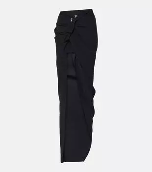 Асимметричная юбка макси с высокой посадкой Rick Owens, черный
