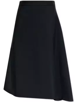 Асимметричная юбка миди Jil Sander, черный