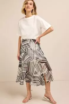 Асимметричная юбка миди Next, белый