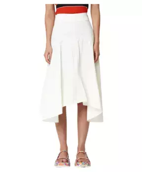 Асимметричная юбка миди Plan C, белый