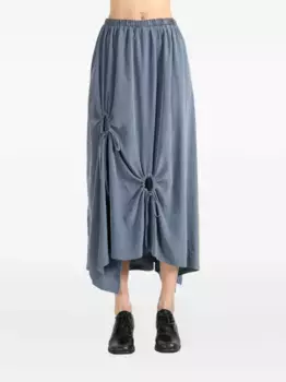 Асимметричная юбка миди с завязками Y's, синий