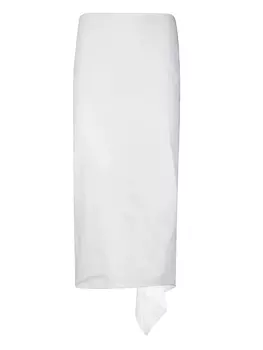 Асимметричная юбка миди THELATEST, белый