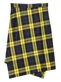 Асимметричная юбка миди в клетку Infinity Vivienne Westwood, синий