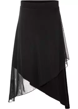 Асимметричная юбка Rainbow, черный