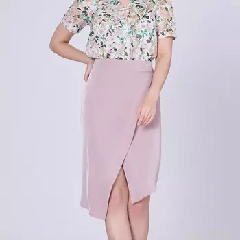 Асимметричная юбка со скрещенными вставками Smart And Joy, розовый