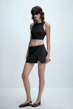 Асимметричная юбка ZARA, черный