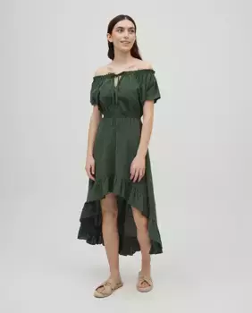 Асимметричное и расклешенное пляжное платье миди Ysabel Mora, мультиколор