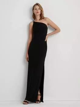Асимметричное макси-платье belina Ralph Lauren, черный