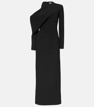 Асимметричное макси-платье Tray Khaite, черный