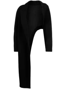 Асимметричное пальто Alaa с открытым передом, черный