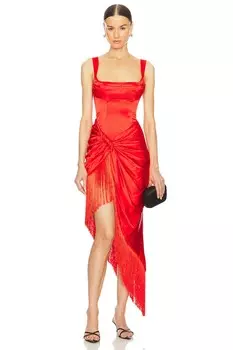 Асимметричное платье Anisa For Love & Lemons, red