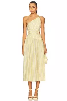 Асимметричное платье Cascadian Zimmermann, yellow stripe