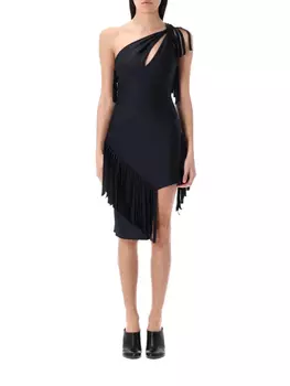 Асимметричное платье Coperni, черный