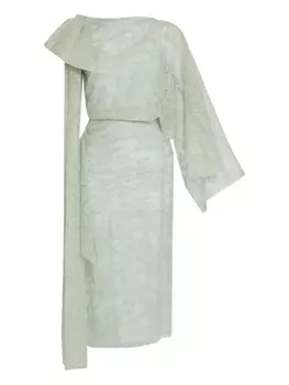 Асимметричное платье ERDEM, зеленый