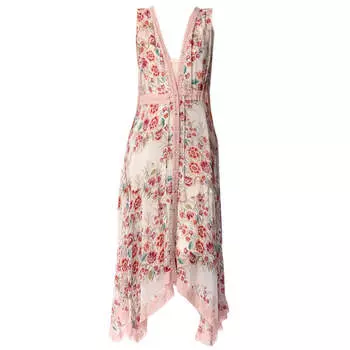 Асимметричное платье Johnny Was Womeb Aztec Vanessa с V-образным вырезом (комбинация) Многоцветный, мультиколор