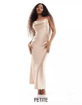 Асимметричное платье макси с капюшоном Miss Selfridge Petite