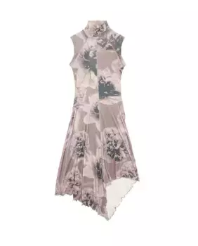 Асимметричное платье миди без рукавов Diesel, черный