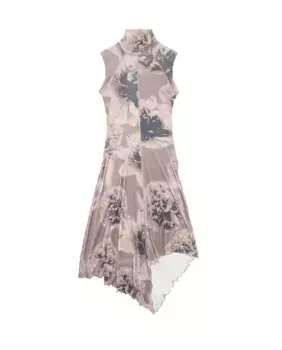 Асимметричное платье миди без рукавов Diesel, черный