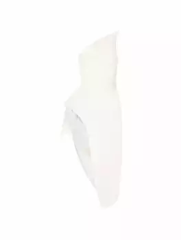 Асимметричное платье миди Medusa Maticevski, белый