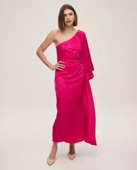 Асимметричное платье миди Mioh, розовый