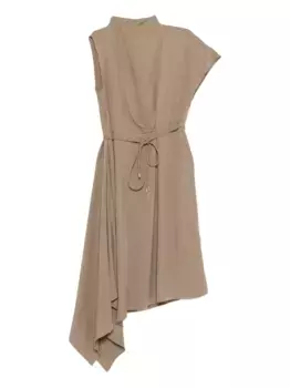 Асимметричное платье миди Peserico, зеленый