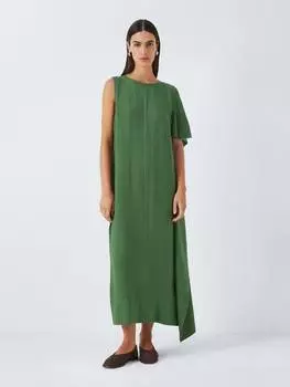 Асимметричное платье-накидка John Lewis, зеленый