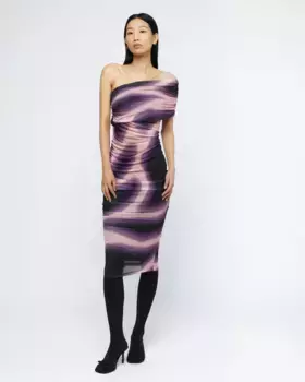 Асимметричное платье с абстрактным принтом Wild Pony, мультиколор