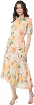 Асимметричное платье с цветочным принтом Maggy London, цвет Orchid/Buttercream
