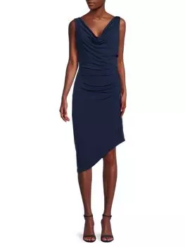 Асимметричное платье с драпировкой Sam Edelman Navy
