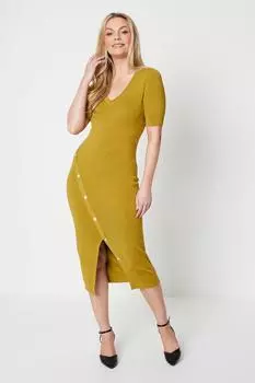 Асимметричное платье с заклепками Wallis, желтый