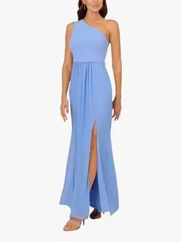 Асимметричное шифоновое платье Adrianna Papell, цвет Electric Ice