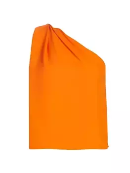 Асимметричные майки из плиссированного крепа The Sei, цвет tangerine